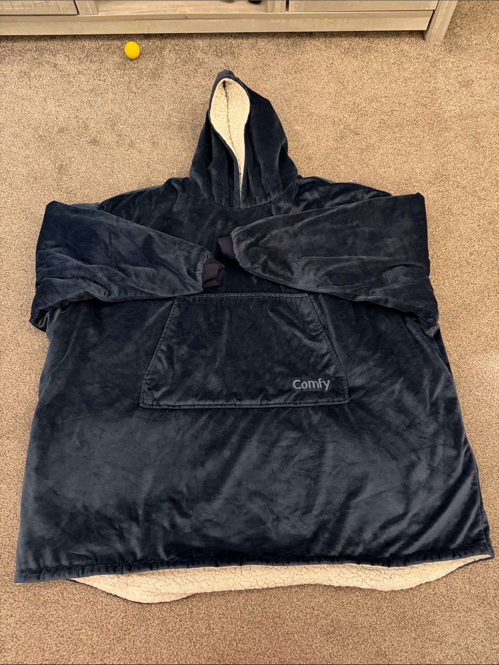 Plush Hooded Wearable Blanket in Navy